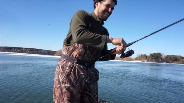 Большая щука.  Ловля на мандулу.  Река Обь 2016.