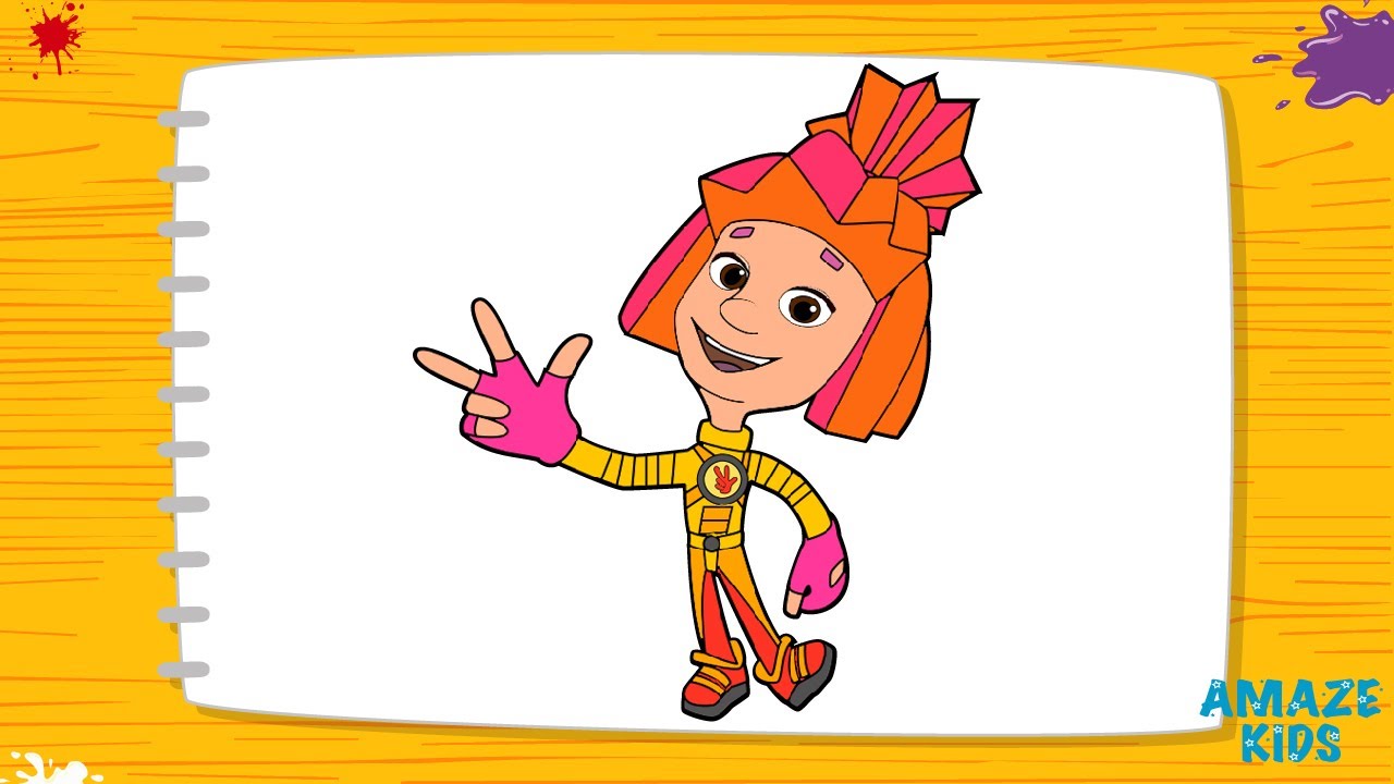 Как Нарисовать Симку из Фиксиков. Учимся Рисовать Героев Мультфильмов. Уроки Рисования для Детей смотреть онлайн