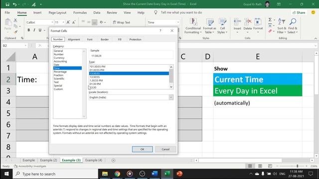 Show the Current Date Every Day in Excel (Time) смотреть онлайн