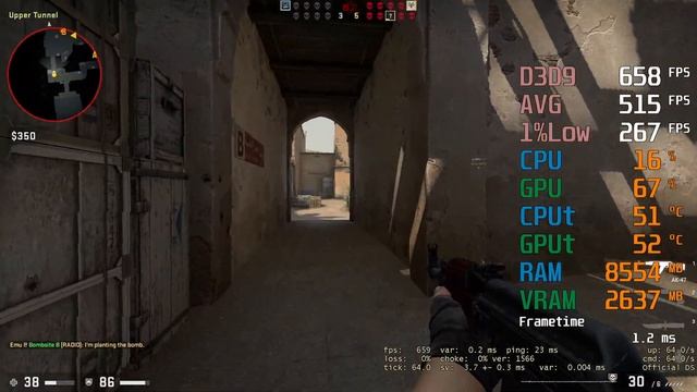 RX 7600 -- i5-13500 -- CSGO FPS Test смотреть онлайн