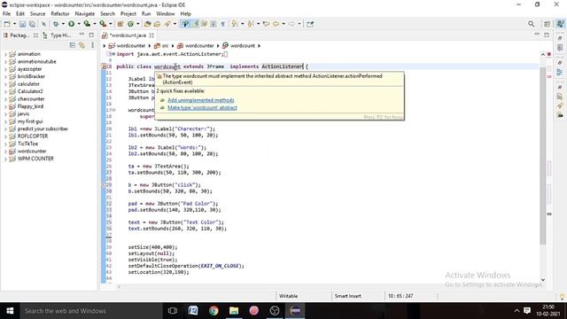 How to Create A GUI Word and Character Counter program in Java in Eclipse IDE смотреть онлайн