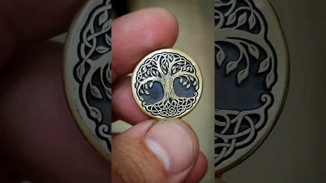 Лазерная гравировка латуни + патина смотреть онлайн