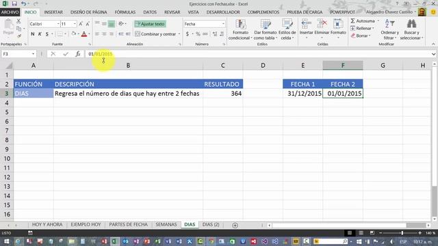 Funcion DIAS en Excel смотреть онлайн