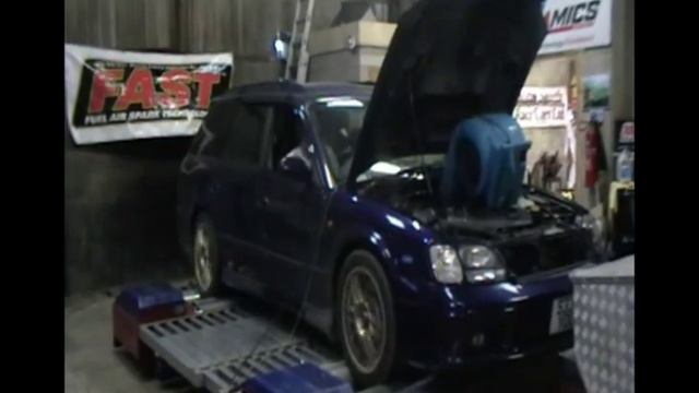 Subaru Legacy BH5 twin turbo being mapped on rolling road 330hp смотреть онлайн