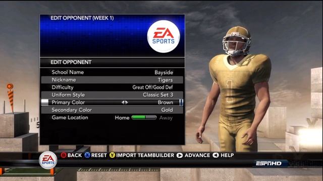 NCAA Football 12: Road to Glory edit options/gameplay (Xbox 360) смотреть онлайн