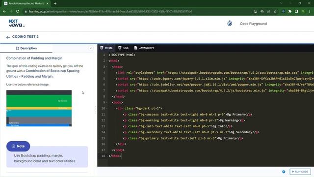 Mock Tests | Coding Test 2 | HTML, CSS, Bootstrap | NxtWave | ccbp 4.o смотреть онлайн