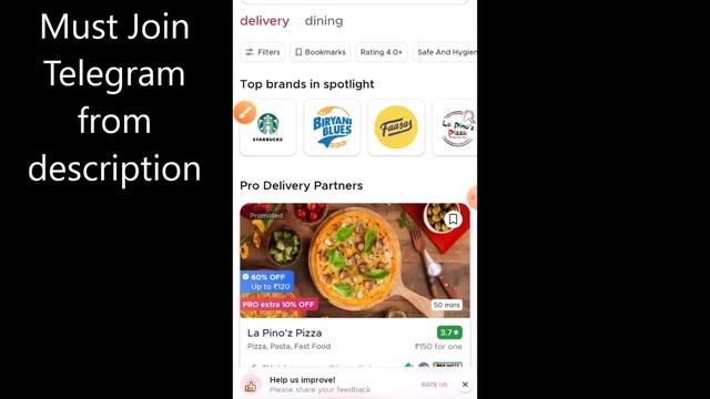 ? Zomato Pro Activation Code : HDFDDAAAZPQHN8T6 || Free Membership || Must Join Telegram смотреть онлайн