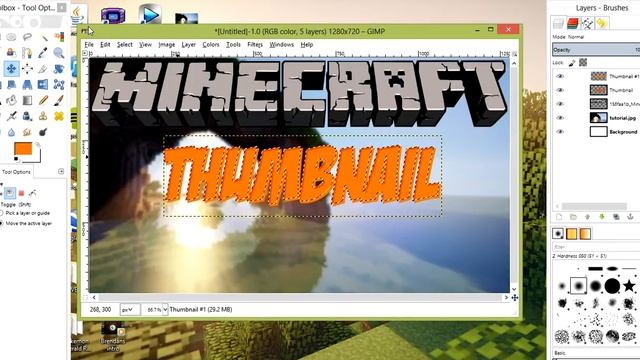 (Free) How To Make A Good Minecraft Thumbnail With Gimp смотреть онлайн