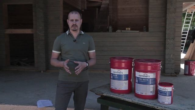 Покраска деревянного дома из профилированного бруса лазурью Remmers смотреть онлайн