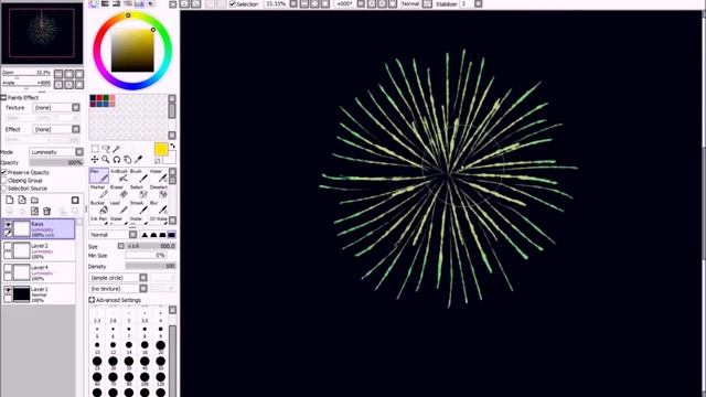 【Tutorial】How to Draw Fireworks (in PaintTool Sai) смотреть онлайн