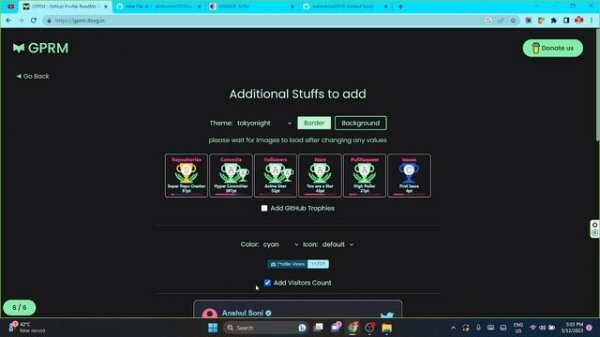How to Create GitHub Profile Like a Pro using GPRM Tool | By Anshul Soni
