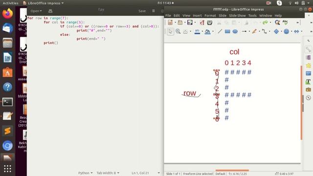 Printing F Hash '#' shape in Python - Pattern of Python Programming смотреть онлайн