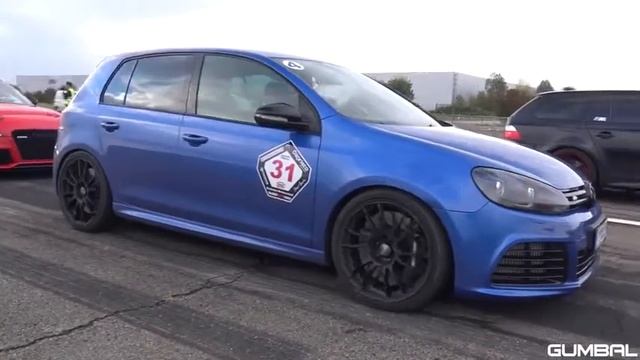Volkswagen Golf 6 R 3 6 HGP Biturbo ACCELERATIONS SOUNDS!