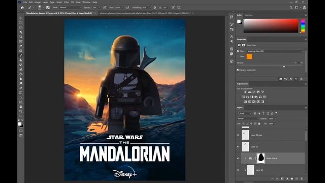LEGO The Mandalorian Season 2 Poster - Star Wars Photoshop Speed Art! смотреть онлайн