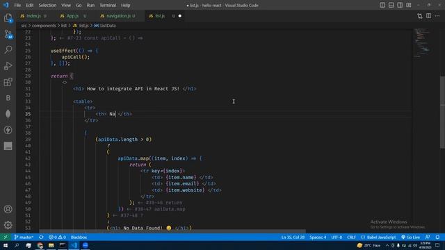 How to call api in React JS, Print API Data table wise on DOM using map method detail explanation. смотреть онлайн