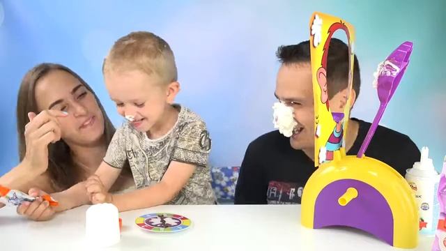 ЧЕЛЛЕНДЖ ПИРОГ В ЛИЦО Лизун в лицо Обзор ИГРЫ для детей 4K PIE FACE CHALLENGE review games for kids смотреть онлайн