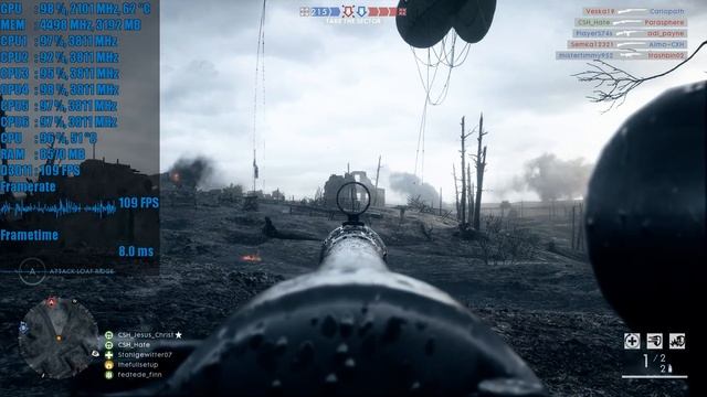 Intel i5 8400 + GTX 1060 6GB - Battlefield 1 64 Player Operations Gameplay - 1080p Ultra Settings смотреть онлайн