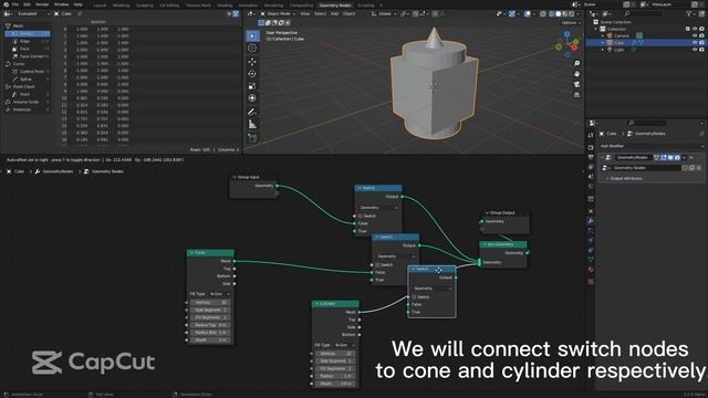 The Very Basics of Switch Node (Geometry nodes, Blender) смотреть онлайн