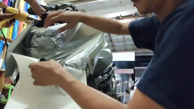 full wrapping NMAX OLD silver satin oracal смотреть онлайн