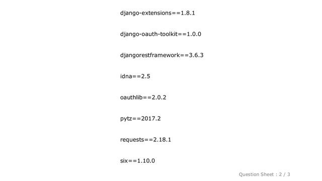 Django : Could not import 'oauth2_provider.ext.rest_framework.OAuth2Authentication' for API setting смотреть онлайн