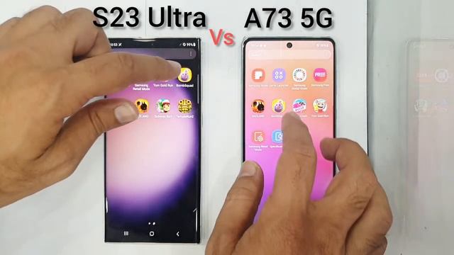 Samsung S23 Ultra vs A73 5G | speed test end Comparison ? смотреть онлайн