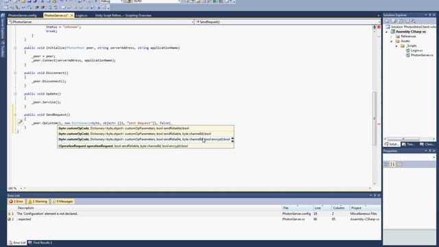 Intro to Photon 3.0 - Sending a request from the client to the server смотреть онлайн