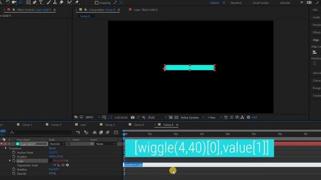 Изменение показателей шкалы в After Effects смотреть онлайн