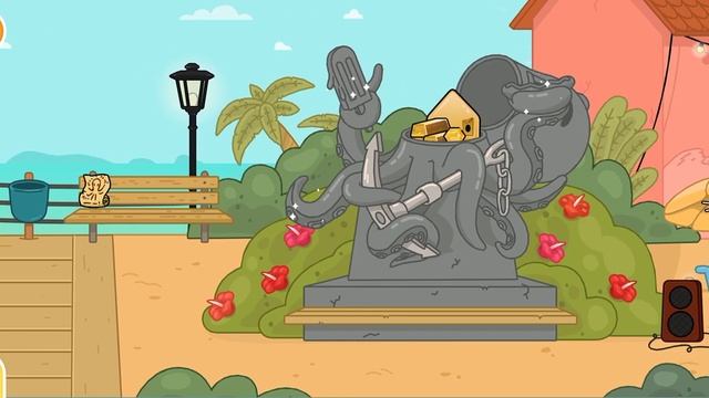 показала как открыть голову у осьминога в тока бока Toca Life World