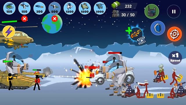 ЛУНА - МЕСТО БИТВЫ СТИКМЕНОВ! Stickman World War смотреть онлайн