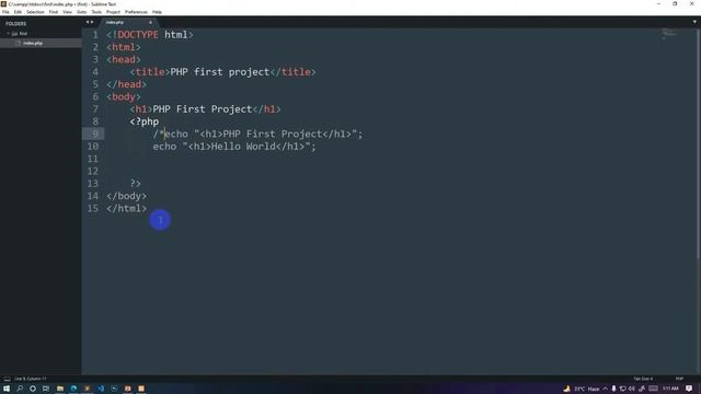 PHP basic to Advanced - Run First Project, PHP Syntax, Variables, Comments смотреть онлайн