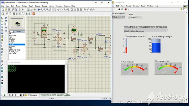 Visualización de señales por Proteus por puerto serial con LabView смотреть онлайн