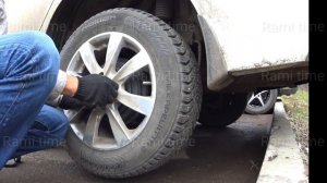 Замена летних колес на зимние,  на Солярисе. Hyundai solaris