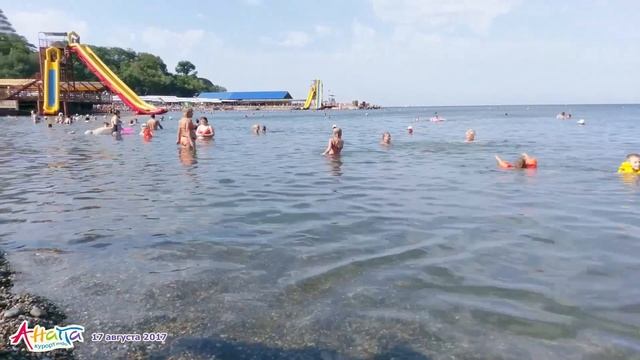Анапа. Погода 17.08.2017 пляж МАЛАЯ БУХТА чистое море температура воды смотреть онлайн