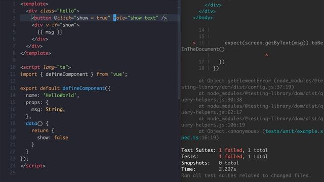 Firing Events and `waitFor` - [Vue Testing Library 4/8] смотреть онлайн