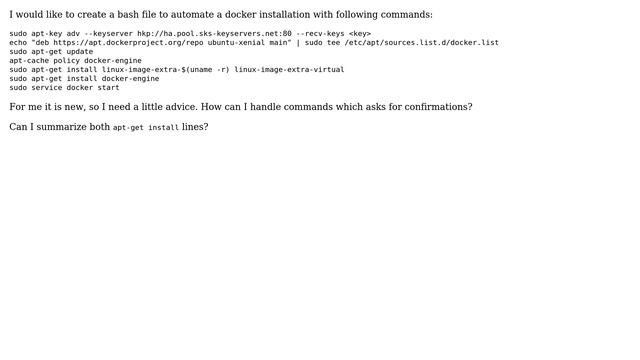 How to build shell script for docker installation? смотреть онлайн