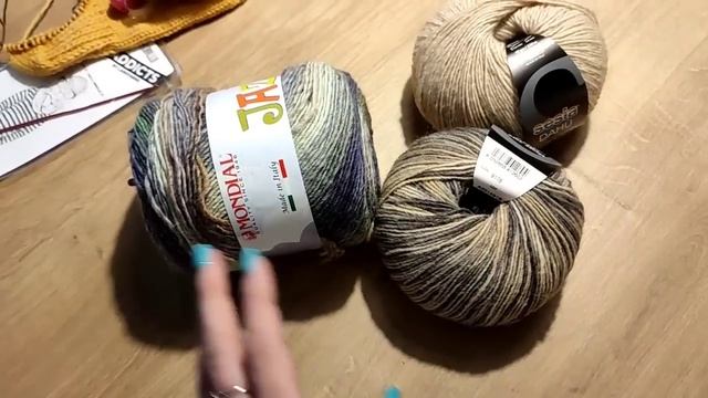 Пряжа из поездки, что купила. Что вяжу сейчас смотреть онлайн