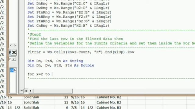 Use SumIfs in VBA to total the filtered data from the eCabinets Cut List смотреть онлайн