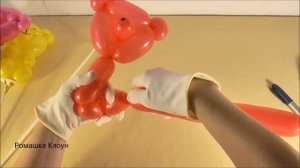 МИШКА ИЗ ШАРИКА-КОЛБАСКИ на палочке на День рождения  Balloon Bear DIY TUTORIAL