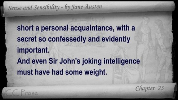 Chapter 23 Sense and Sensibility by Jane Austen