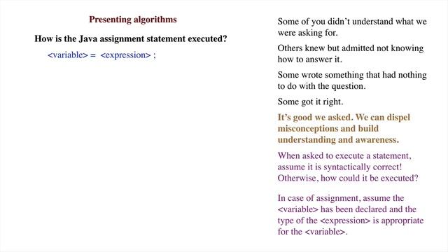ALG01. Executing the assignment statement смотреть онлайн