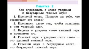 Видеоурок для 1 класса «Ударные и безударные гласные звуки» - Школа России
