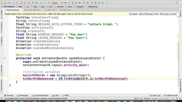 Java - Initialize Variables in Java | Hangman Android App смотреть онлайн