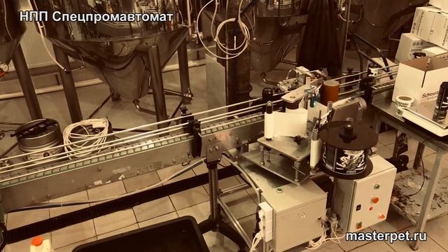 Этикетировочный комплекс — автоматический аппликатор + обкатчик + датировщик — НПП Спецпромавтомат смотреть онлайн