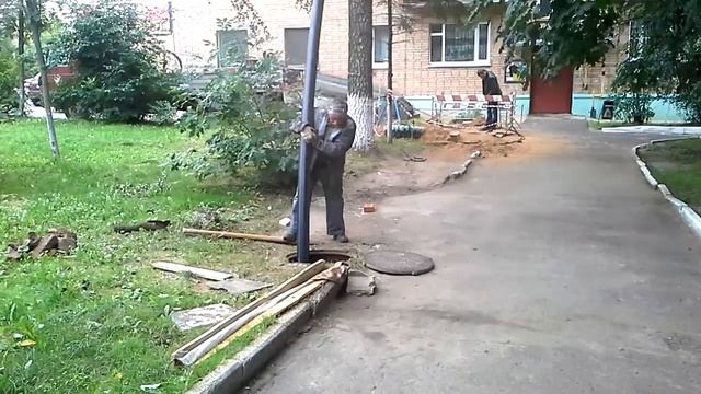 Бестраншейная замена канализационной трубы Ду 100 в Истре смотреть онлайн