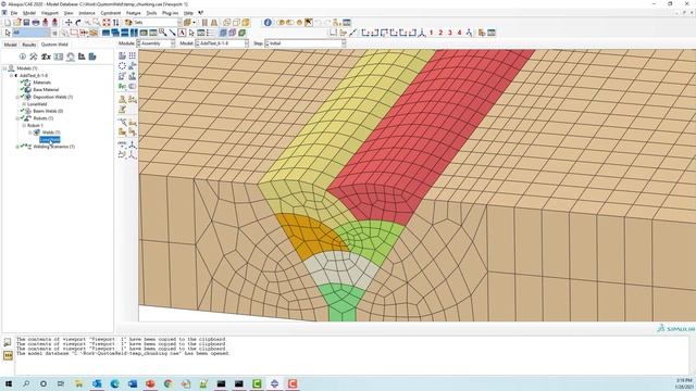 Welding Simulation With Abaqus & QustomWeld, Temperature Chunking