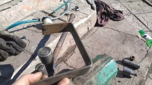 Станок из запчастей от с.х. техники для гибки металлической полосы