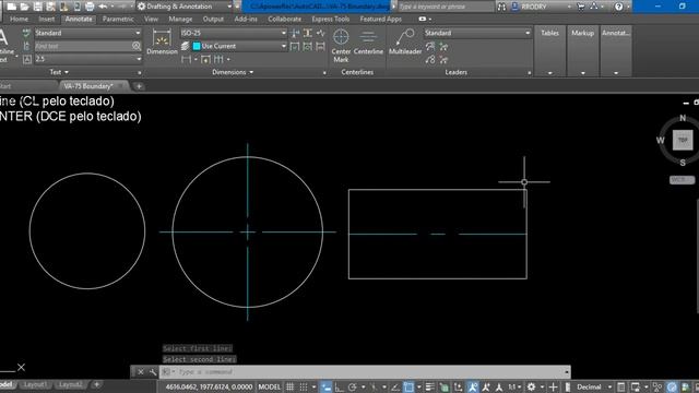 Aula 76 - Comando Center Mark, Centerline e DIMCENTER no AutoCAD. смотреть онлайн
