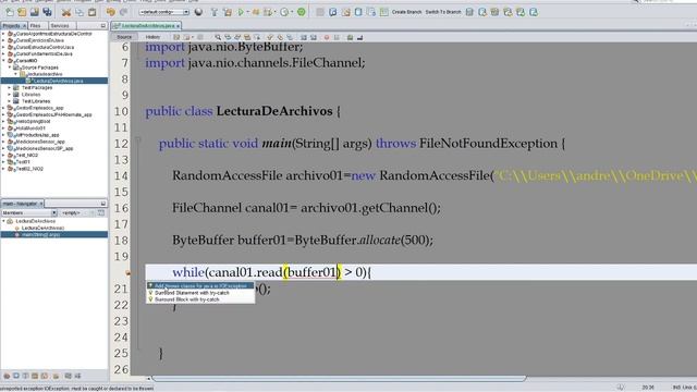 04 Lectura de Archivos a través de Canales y Búferes ( Parte02) | Sistema de Archivos con Java NIO. смотреть онлайн
