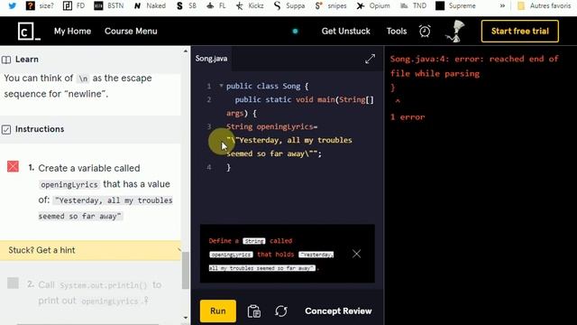 Java avec CodeAcademy : les variables смотреть онлайн
