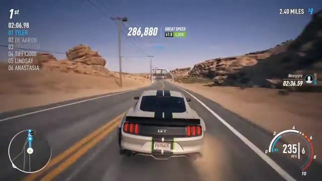 NFS pay back - Lv 399 Ford Mustang GT Heist Edition race spec performance & gameplay. 🥰 смотреть онлайн